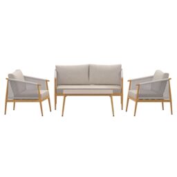 Charles Bentley Almada 4 Seater Lounge Set in Grey - Size: 4 Person - thumbnail 5