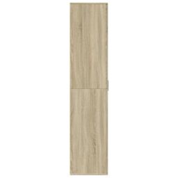 Berkfield Home Shoe Cabinet Sonoma Oak 80x39x178 cm Engineered Wood in Brown - Size: 80 x 39 x 178 cm - thumbnail 4