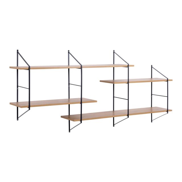 Furniture To Go Belfast Wall Unit with 4 Shelves in Oak in Light Oak - image 1