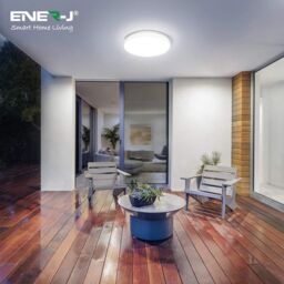 ENER-J Ener J 12W LED Ceiling Light Microwave Sensor 960 Lumens CCT Changeable 250x55mm IP44 White - Size: 25 cm diameter x 19 cm high - thumbnail 3