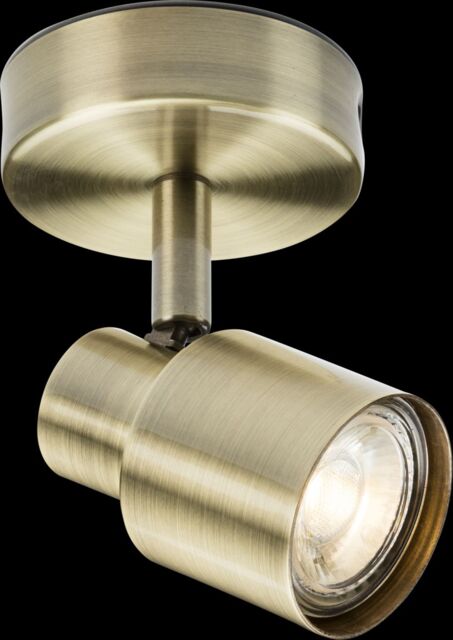 Netlighting GU10 Single Spotlight Antique Brass 230V IP20 50W in Yellow - image 1