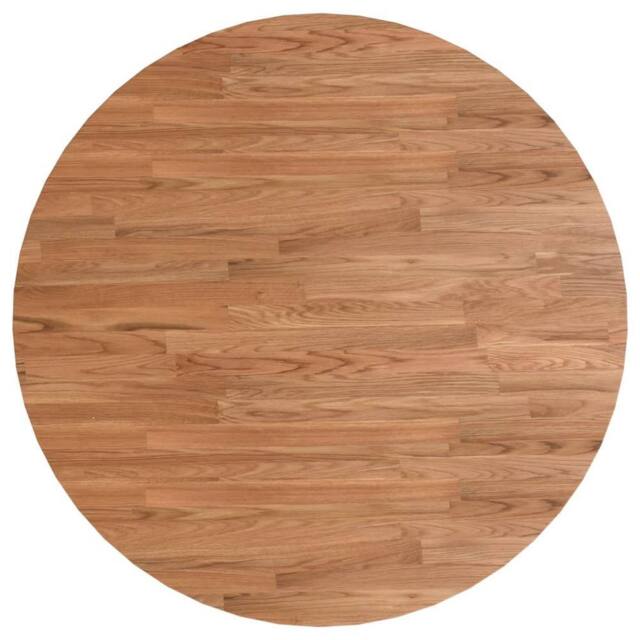 Berkfield Home Round Table Top Light Brown √ò90x1.5 cm Treated Solid Wood Oak - Size: 90x1.5 cm - image 1