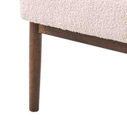 Wyld and Coco 2-Seater Boucle Sofa Beige-Brown - Solid Wood Frame Armrests in Beige - thumbnail 9