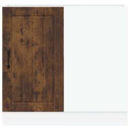 Berkfield Home Sink Base Cabinet Lucca Smoked Oak Engineered Wood in Brown - thumbnail 4
