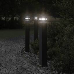 Berkfield Home Outdoor Floor Lamps with Outlet 3pcs Black 80 cm Aluminium - thumbnail 1