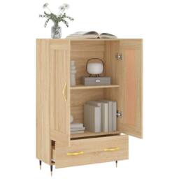 Berkfield Home Highboard Sonoma Oak 69.5x31x115 cm Engineered Wood in Brown - thumbnail 4