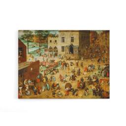 "Artery8 Pieter Bruegel The Elder Childrens Games Canvas Wall Art Print in Brown - Size: W18"" x H24""" - thumbnail 1