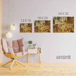 "Artery8 Pieter Bruegel The Elder Childrens Games Canvas Wall Art Print in Brown - Size: W18"" x H24""" - thumbnail 4