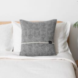 Native Natural Diamond Grey Wool Cushion Cover 45x45cm - Size: 45 cm x 45 cm