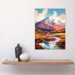 Artery8 Ben Nevis & Glen Nevis Scotland Landscape Painting Tranquil Scene Large Wall Unframed Art Poster Print Thick Paper 18X24 Inch - thumbnail 4