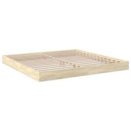 Berkfield Home Modern Bed Frame Frame Sonoma Oak 180x200 cm Super King Wood in Light Oak - thumbnail 6
