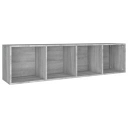 Berkfield Home Book Cabinet/TV Cabinet Grey Sonoma 36x30x143 cm Engineered Wood - Size: 36 x 30 x 143 cm - thumbnail 5