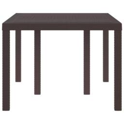 Berkfield Home Garden Table Brown 150x100x73 cm Poly Rattan - Size: 150 x 100 x 73 cm - thumbnail 6