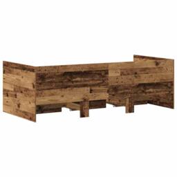 Berkfield Home Modern Daybed Old Wood Engineered Wood 90 x 190 cm Sturdy Daybed in Brown - thumbnail 7