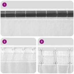 Berkfield Home Voile Curtains with Tab Top 2 pcs Brown - thumbnail 7