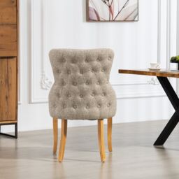 Artemis Home Olivola Fabric Dining Chairs - Set of 2 in Light Brown - Size: 2 Pack - thumbnail 5