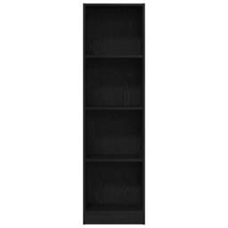 Berkfield Home Decorative Bookcase Black Oak 40x24x143 cm Engineered Wood - Size: 40 x 24 x 143 cm - thumbnail 5