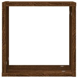 Berkfield Home Wall Cube Shelves 6 pcs Brown Oak 30x15x30 cm - Size: 30 x 15 x 30 cm - thumbnail 6