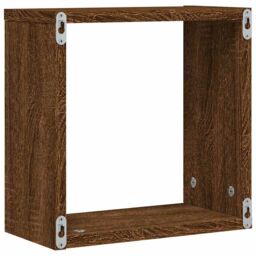 Berkfield Home Wall Cube Shelves 6 pcs Brown Oak 30x15x30 cm - Size: 30 x 15 x 30 cm - thumbnail 8
