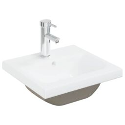 Berkfield Home Sink Cabinet with Built-in Basin & Faucet Old Wood in Brown - thumbnail 5