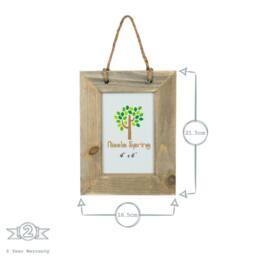 "Nicola Spring Rustic Hearts Hanging Photo Frames - 6 x 4"" - Natural - Pack of 5" - thumbnail 3