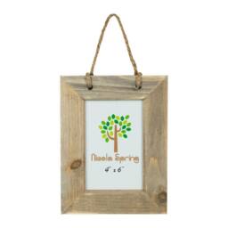 "Nicola Spring Rustic Hearts Hanging Photo Frames - 6 x 4"" - Natural - Pack of 5" - thumbnail 6