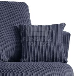 Furnishings For Less UK Luxor Jumbo Cord Fabric Single Seater 360 Degree Swivel Chair Sofa Accessory in Navy - thumbnail 3
