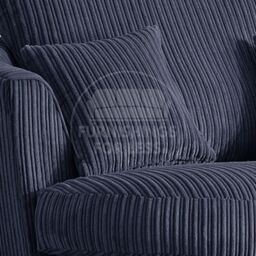 Furnishings For Less UK Luxor Jumbo Cord Fabric Single Seater 360 Degree Swivel Chair Sofa Accessory in Navy - thumbnail 2