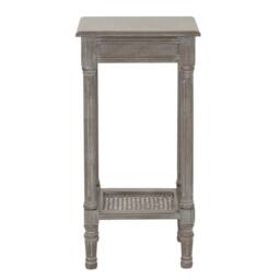 Lemon Pavilion Furniture and Decor Serene Rattan Collection Small Side Table - L36 x W36 x H72 cm - Grey - thumbnail 2