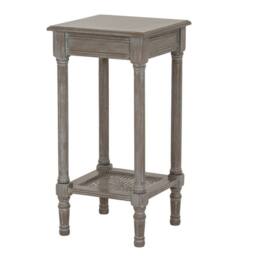 Lemon Pavilion Furniture and Decor Serene Rattan Collection Small Side Table - L36 x W36 x H72 cm - Grey - thumbnail 1