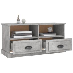 Berkfield Home TV Cabinet Concrete Grey 93x35.5x45 cm Engineered Wood - thumbnail 5
