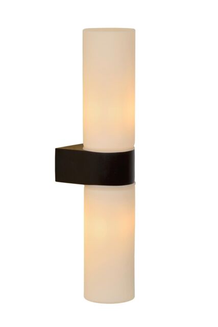 Lucide 'JESSE' Dimmable Stylish Decorative Bathroom Glass Wall Light 2xG9 in Black - image 1