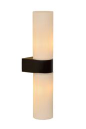 Lucide 'JESSE' Dimmable Stylish Decorative Bathroom Glass Wall Light 2xG9 in Black