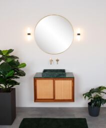 Lucide 'JESSE' Dimmable Stylish Decorative Bathroom Glass Wall Light 2xG9 in Black - thumbnail 4