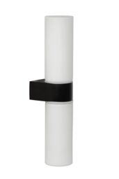 Lucide 'JESSE' Dimmable Stylish Decorative Bathroom Glass Wall Light 2xG9 in Black - thumbnail 2