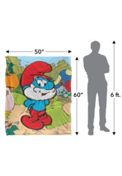 The Smurfs Papa Smurf Silky Touch Super Soft Throw Blanket 152 X 127 cm in White - thumbnail 5