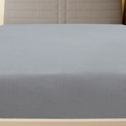 Berkfield Home Jersey Fitted Sheet Grey 160x200 cm Cotton - thumbnail 3