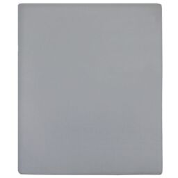 Berkfield Home Jersey Fitted Sheet Grey 160x200 cm Cotton - thumbnail 2