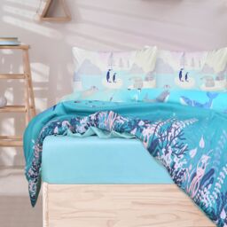 Smart Living Fun & Cosy Kids' Duvet Cover with Pillowcase & Fitted Sheet Complete Set in Lilac - Size: Double - thumbnail 5