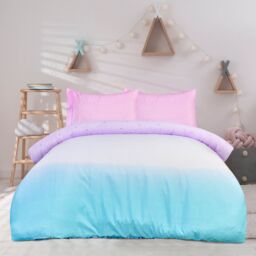 Smart Living Fun & Cosy Kids' Duvet Cover with Pillowcase & Fitted Sheet Complete Set in Lilac - Size: Double - thumbnail 2
