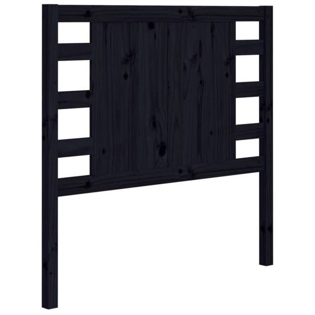 Berkfield Home Headboard Black 96x4x100 cm Solid Wood Pine - Size: 96 x 4 x 100 cm - image 1