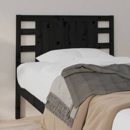 Berkfield Home Headboard Black 96x4x100 cm Solid Wood Pine - Size: 96 x 4 x 100 cm - thumbnail 4