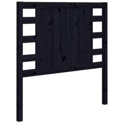 Berkfield Home Headboard Black 96x4x100 cm Solid Wood Pine - Size: 96 x 4 x 100 cm - thumbnail 1