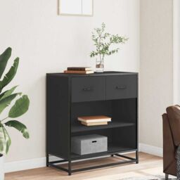 Berkfield Home Sideboard Black 68x35x76 cm Engineered Wood - Size: 68 x 35 x 76 cm - thumbnail 3