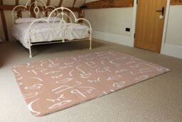 Benjamin Tate Design Line Drawing Abstract Faces Designer Rug in Natural - Size: Large - thumbnail 3