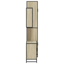 Berkfield Home 3 Piece Bathroom Furniture Set Sonoma Oak Engineered Wood in Brown - thumbnail 6