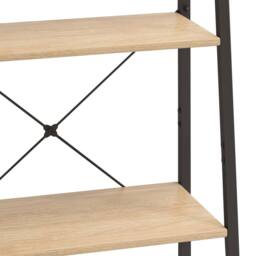 Berkfield Home 4-Tier Standing Shelf Light Brown & Black 56x35x140 cm - Size: 56 x 35 x 140 cm - thumbnail 6