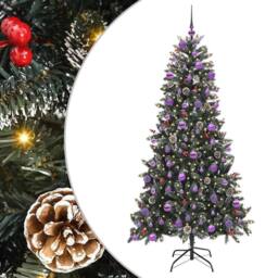 Berkfield Home Artificial Christmas Tree with Stand Green 114 x 114 x 210 cm - thumbnail 2