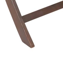 Wyld and Coco Set of 2 Folding Outdoor Garden Chairs Dark Acacia Wood Grey PVC in Brown - thumbnail 8