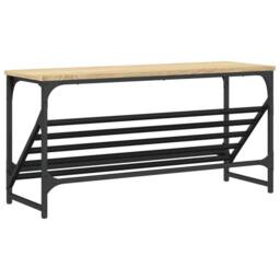 Berkfield Home Shoe Rack Sonoma Oak 90x30x45 cm Engineered Wood in Brown - Size: 90 x 30 x 45 cm - thumbnail 6